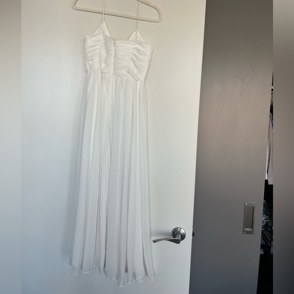 IEENA for Max Duggal White Sleeveless Midi Dress (Bridal) - Picture 2 of 6